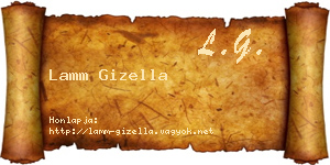 Lamm Gizella névjegykártya