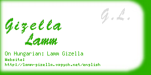 gizella lamm business card
